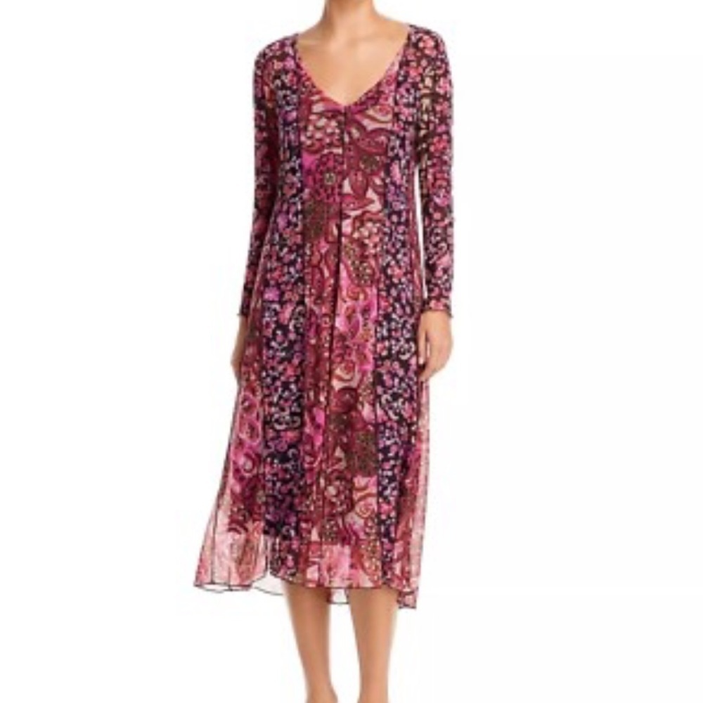 Johnny Was Agatha Mesh Midi Dress SMALL  NWT